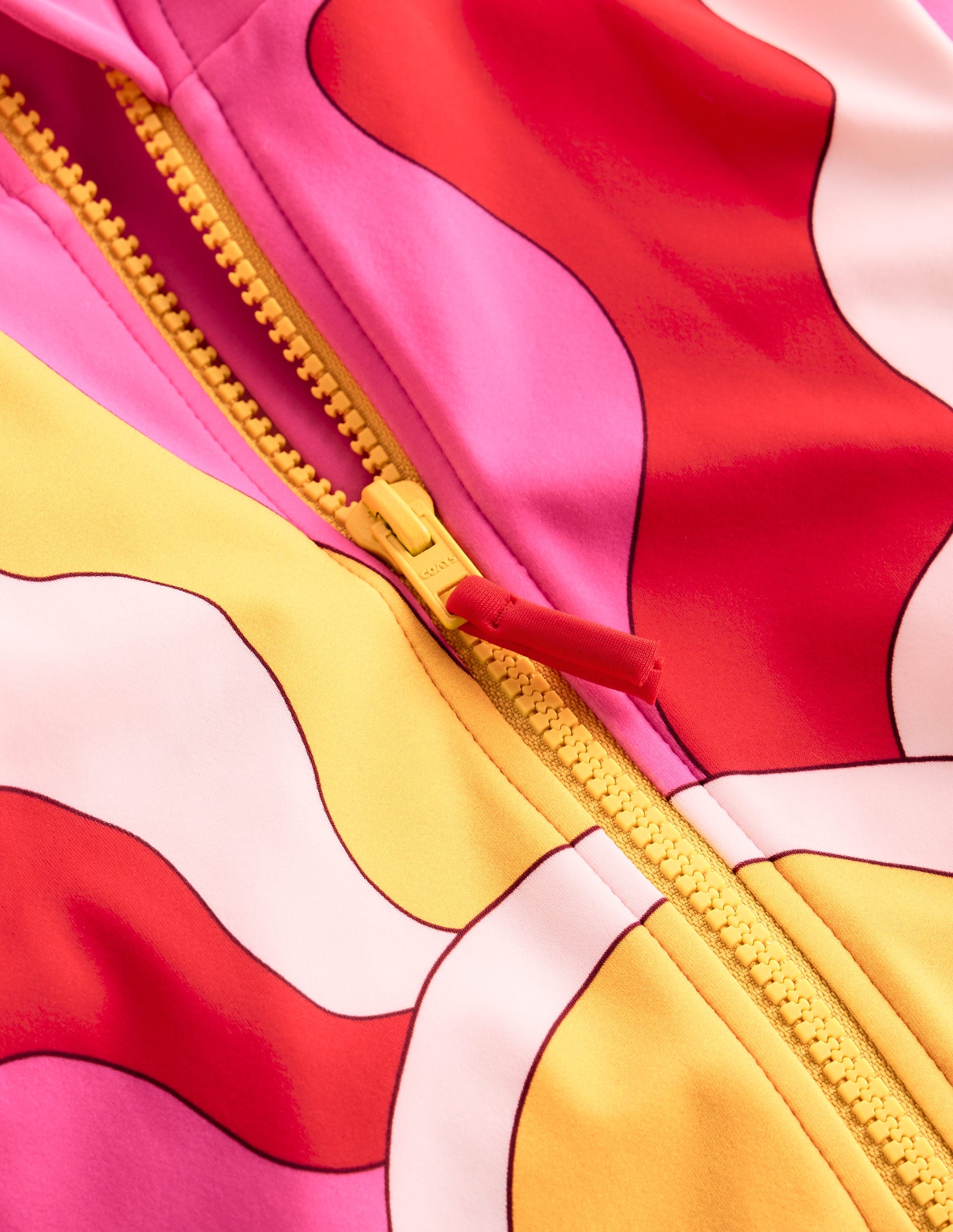 Short Sleeve Swimsuit-Cinnamon Red Sixties Sunrise-3