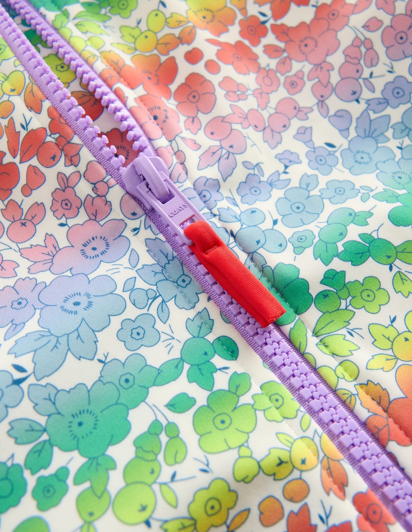 Short Sleeve Swimsuit-Rainbow Ombre Flowerbed