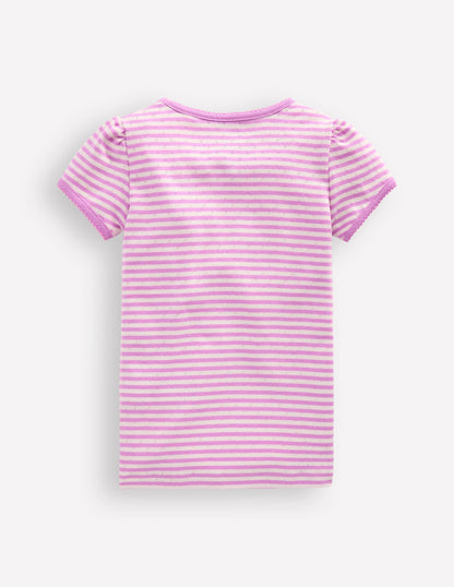 Short Sleeve Pointelle Top-Sugared-2