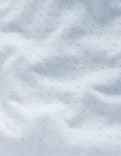 Short Sleeve Pointelle Top-Blue-3