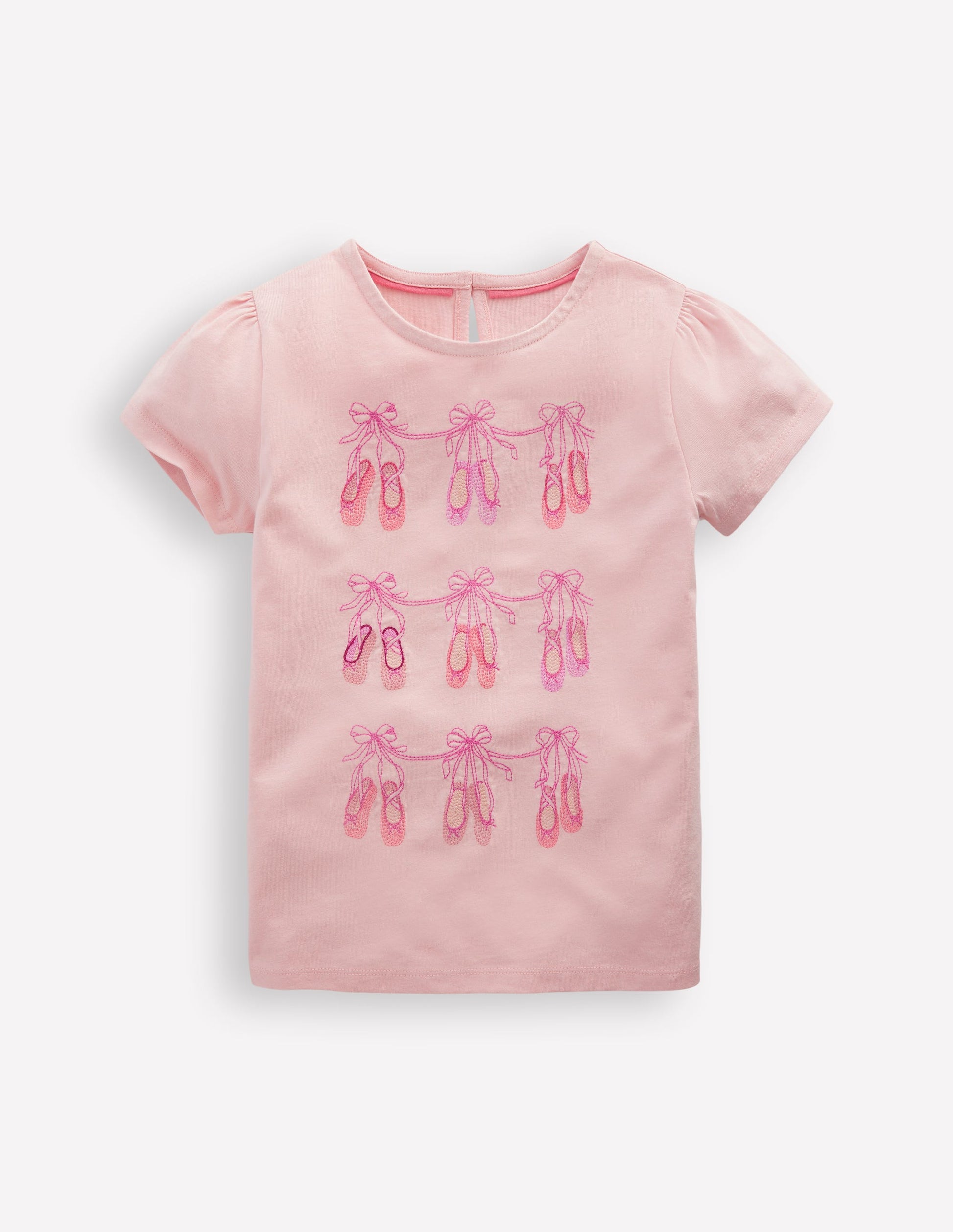 Puff Sleeve Superstitch Top-French Pink Ballet Shoes-1