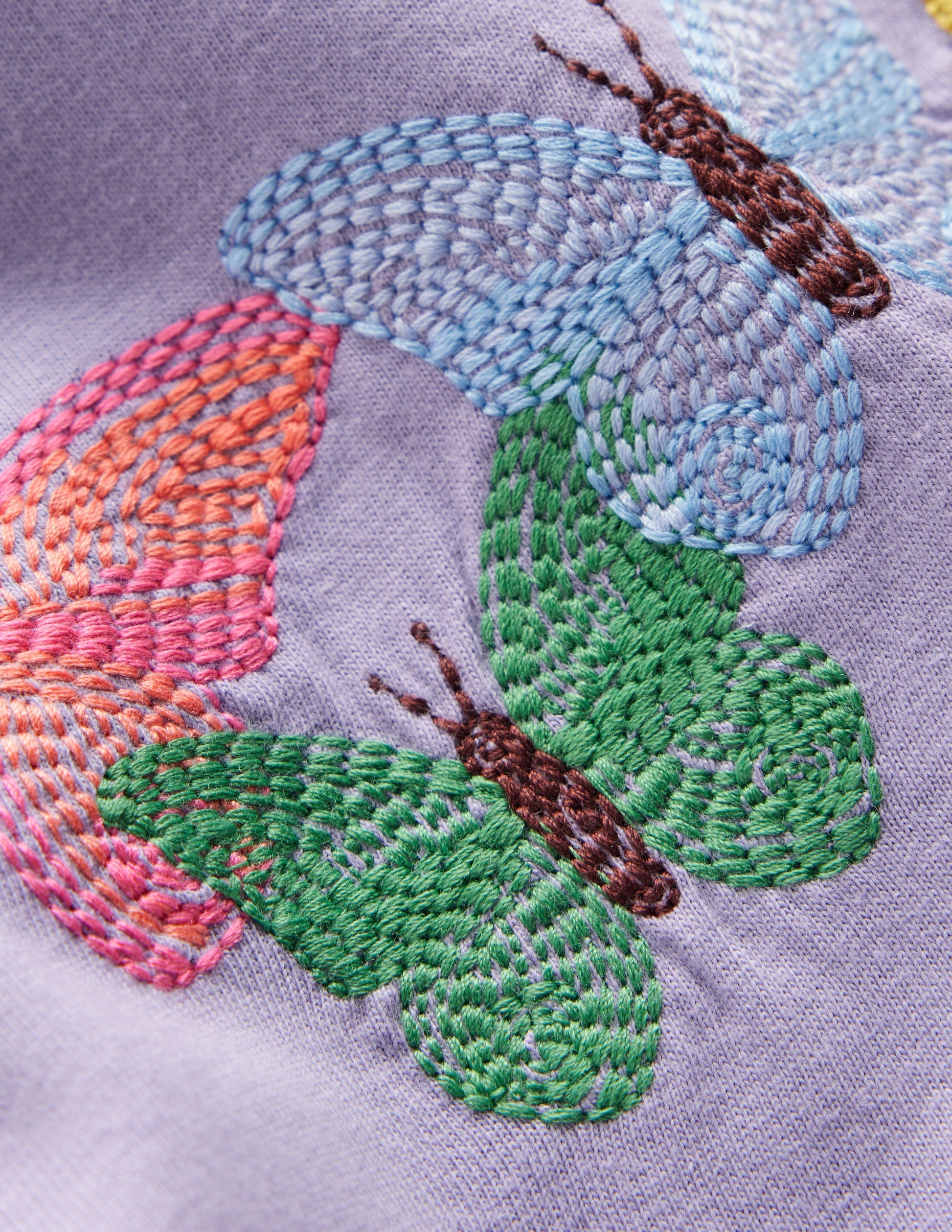 Puff Sleeve Superstitch Top-Purple Butterflies-3