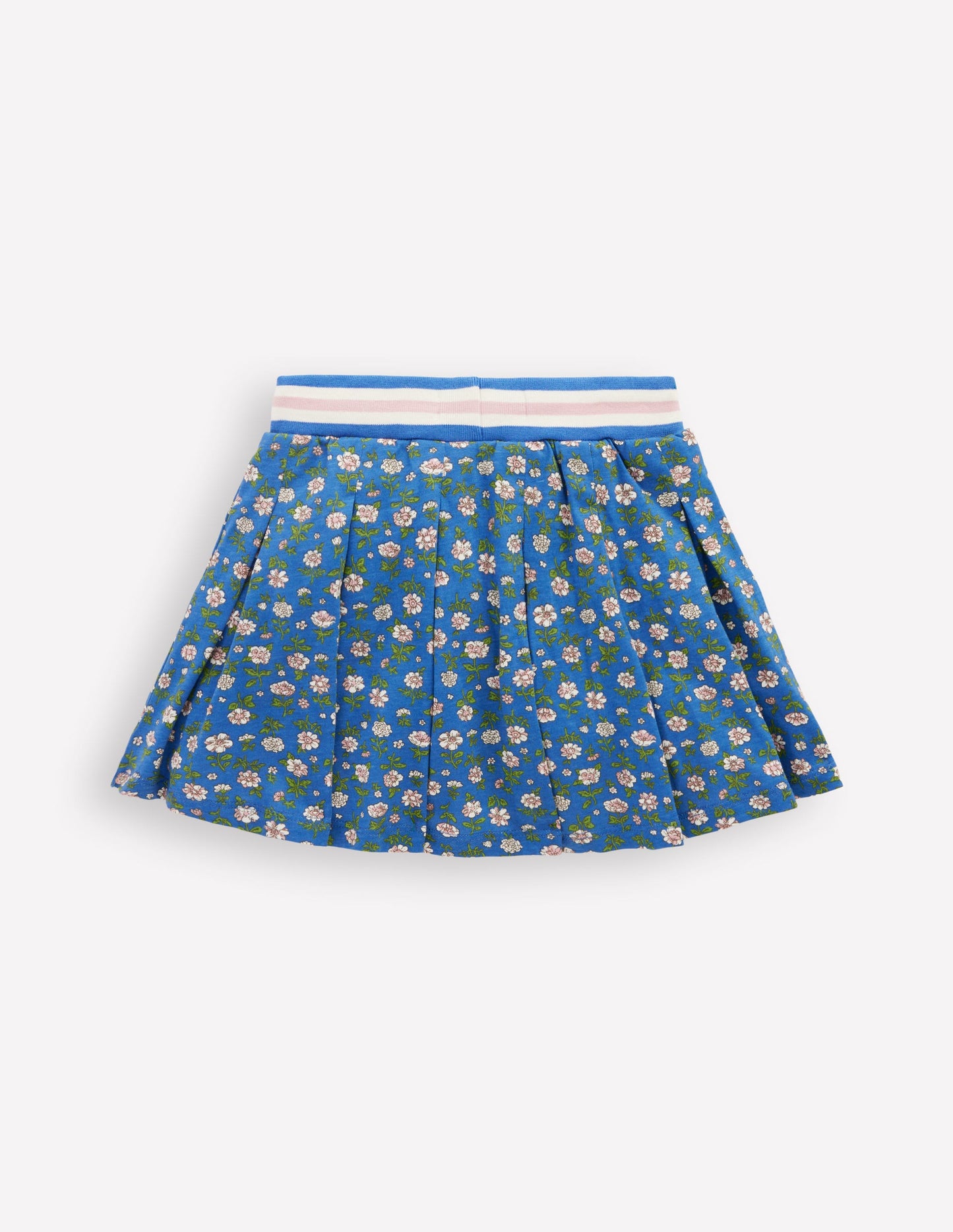 Pleated Jersey Skort-Bluejay Garden Flower