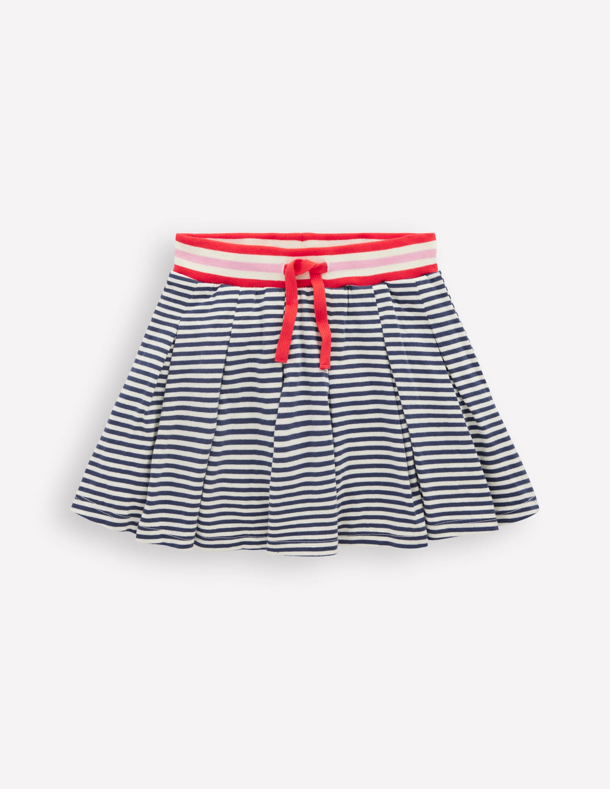 Pleated Jersey Skort-Navy Stripe - Image 2