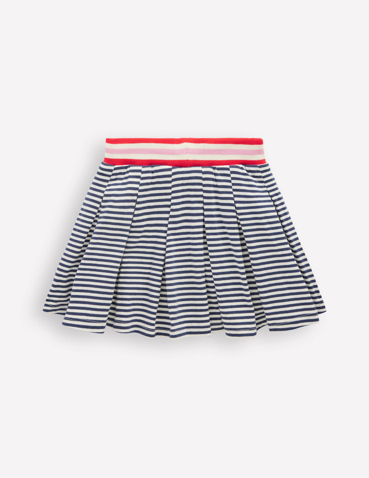 Pleated Jersey Skort-Navy Stripe - Image 3