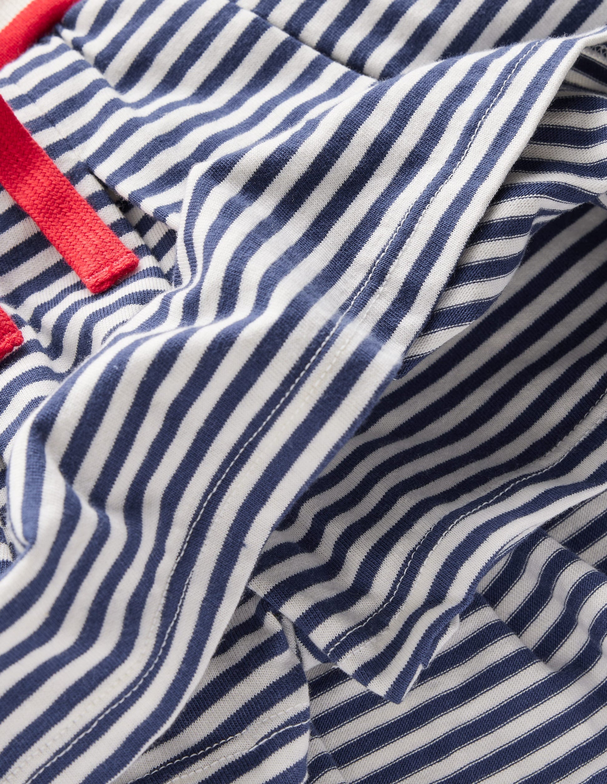 Pleated Jersey Skort-Navy Stripe-4