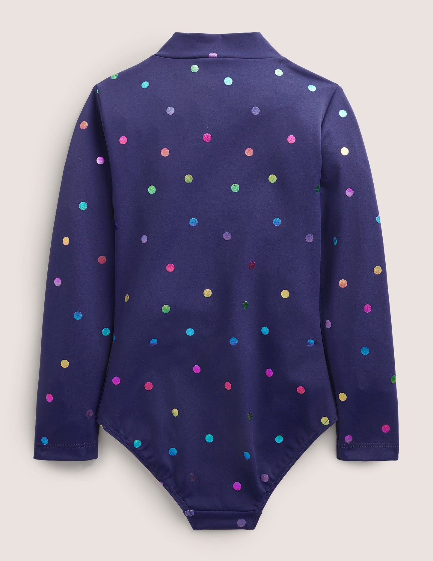 Long-Sleeved Swimsuit-Rainbow Foil Confetti Spot