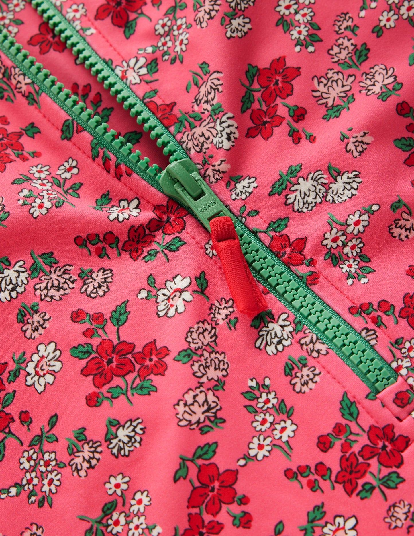 Long-Sleeved Swimsuit-Salmon Pink Meadow Floral