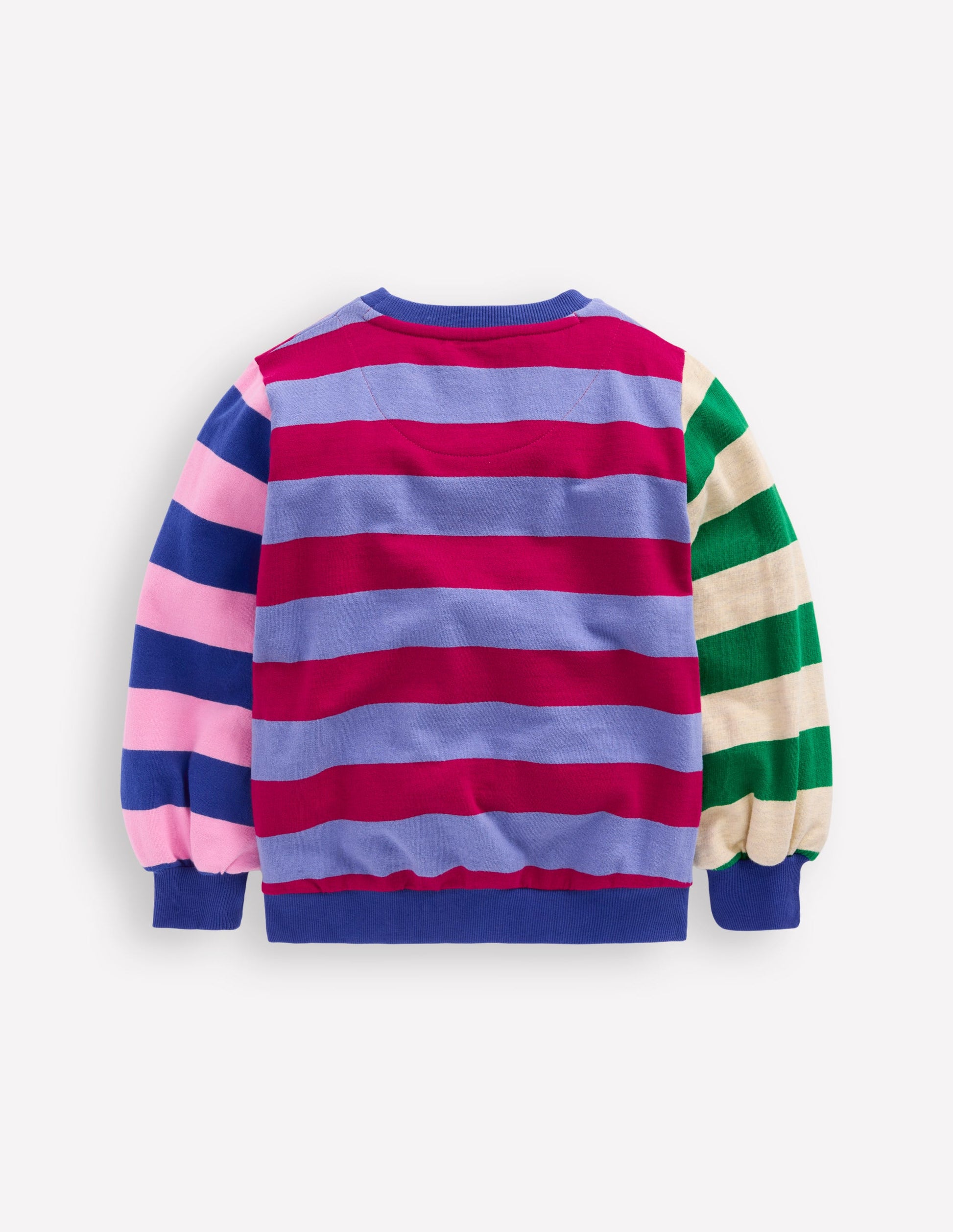 Printed Sweatshirt-Multi Hotch Potch Stripe-2