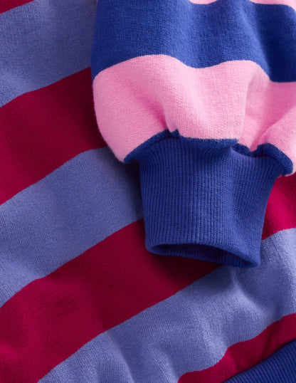 Printed Sweatshirt-Multi Hotch Potch Stripe-3