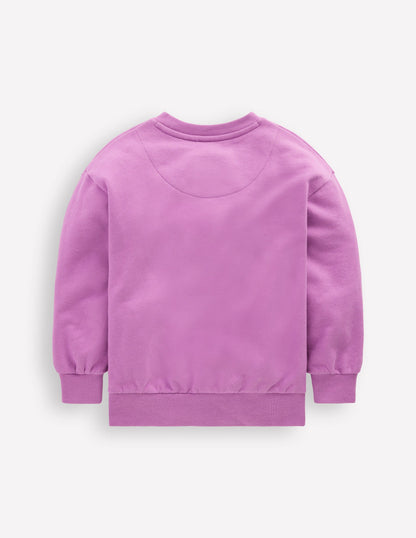 Bobbie Appliqué Sweatshirt-Purple Doves-3