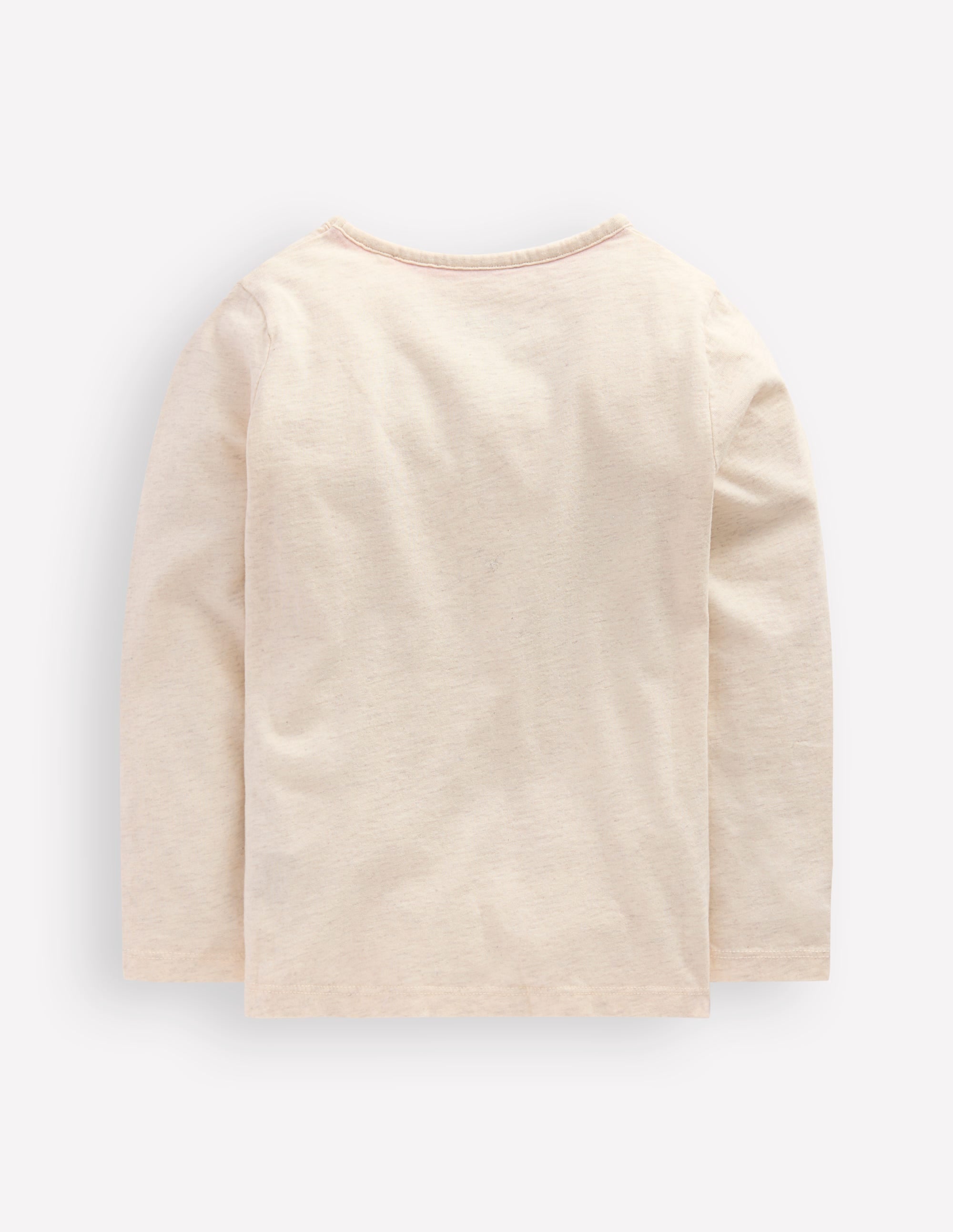 Long Sleeve Bouclé T-shirt-Oatmeal Marl Rollerskate - Image 2