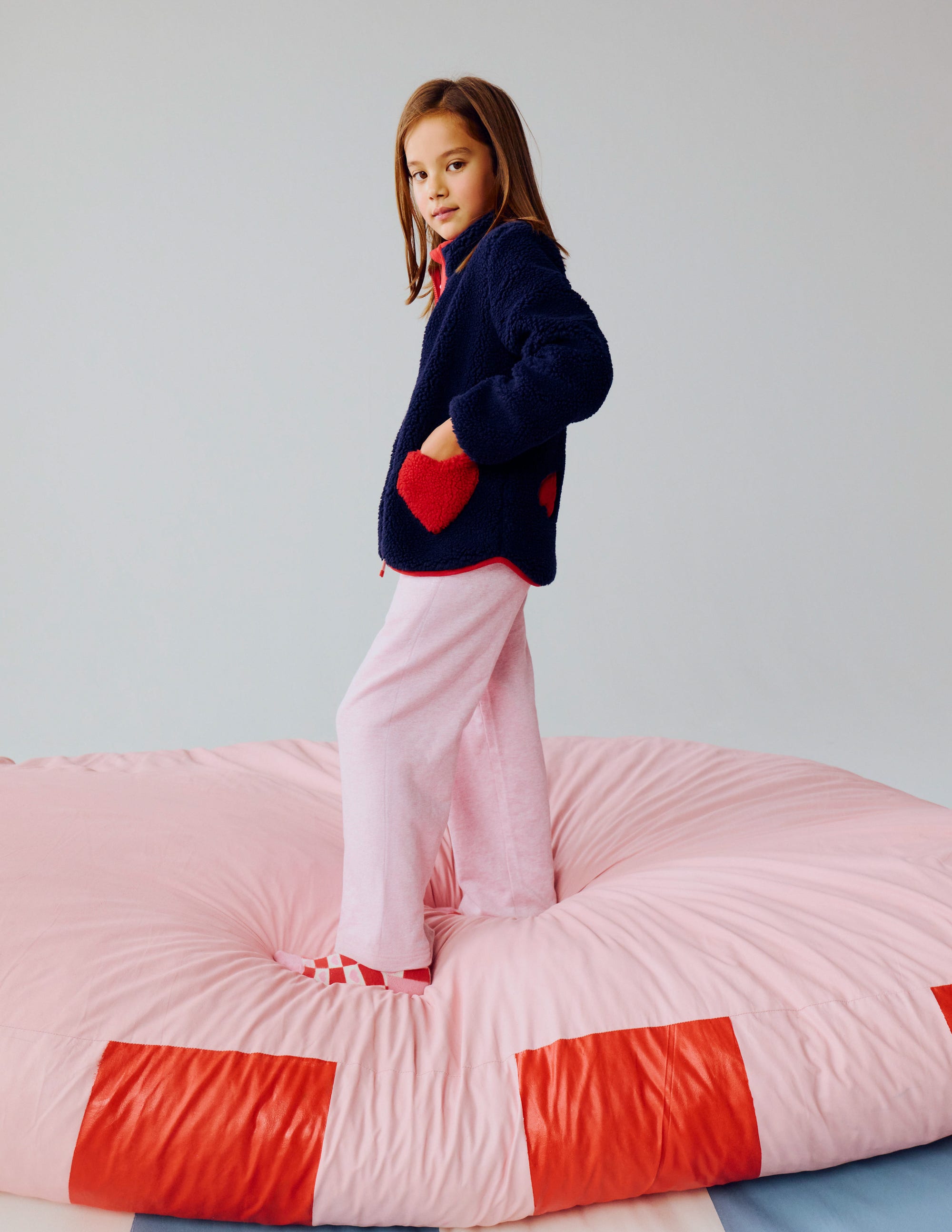 Bobbie Appliqué Joggers-Pink Marl Love - Image 4