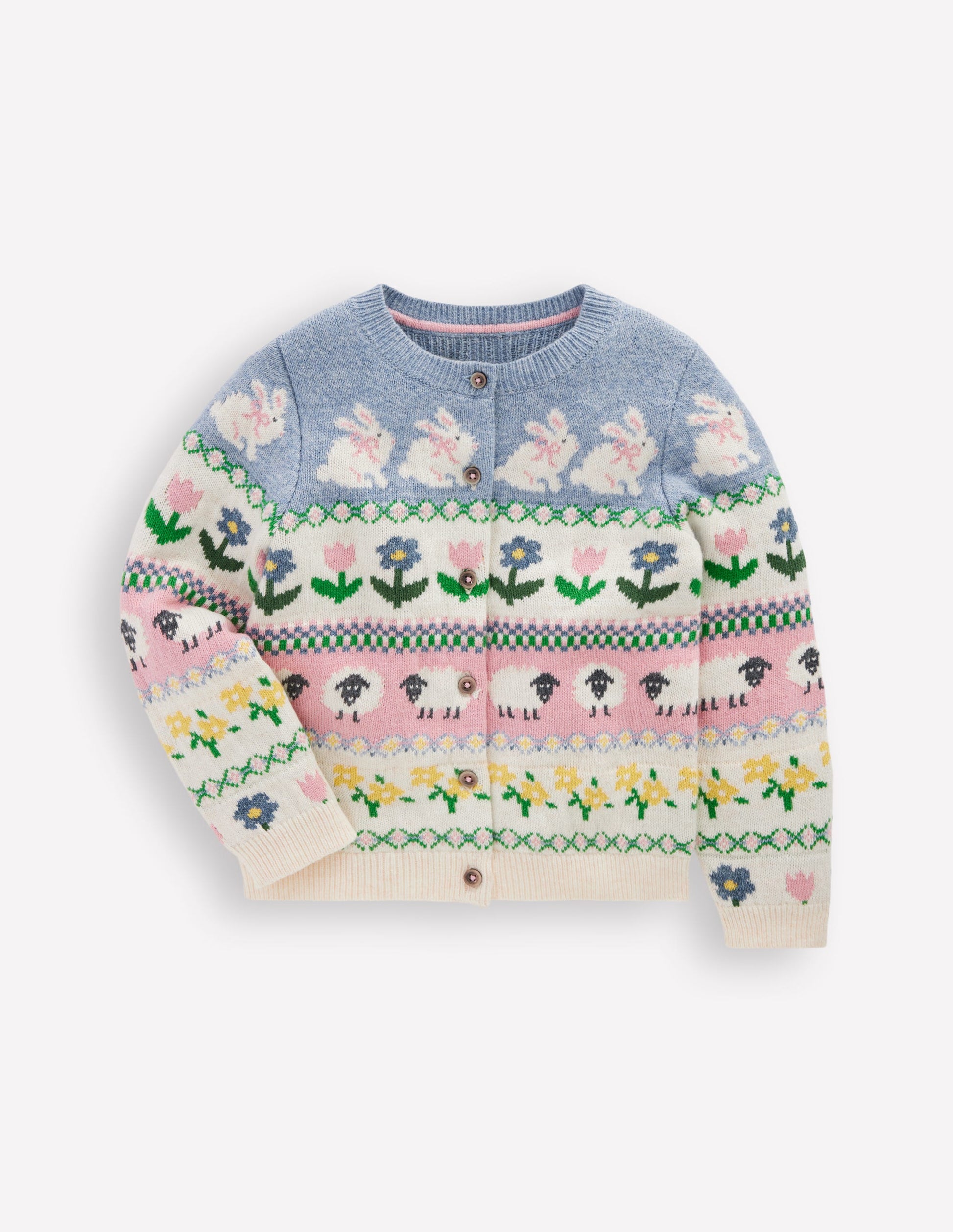 Edie Fair Isle Cardigan-Glacier Blue Bunny Fair Isle-2
