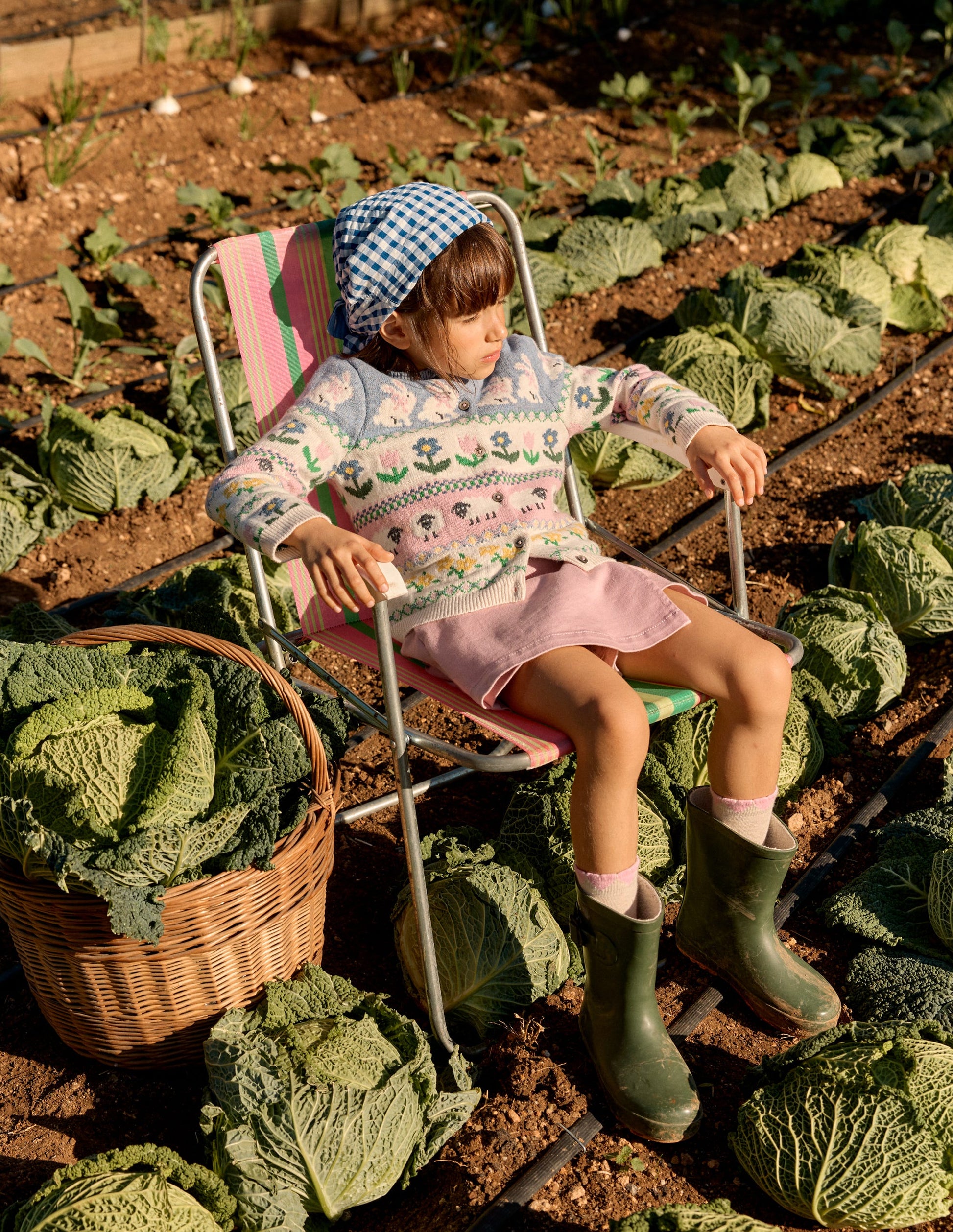 Edie Fair Isle Cardigan-Glacier Blue Bunny Fair Isle-5