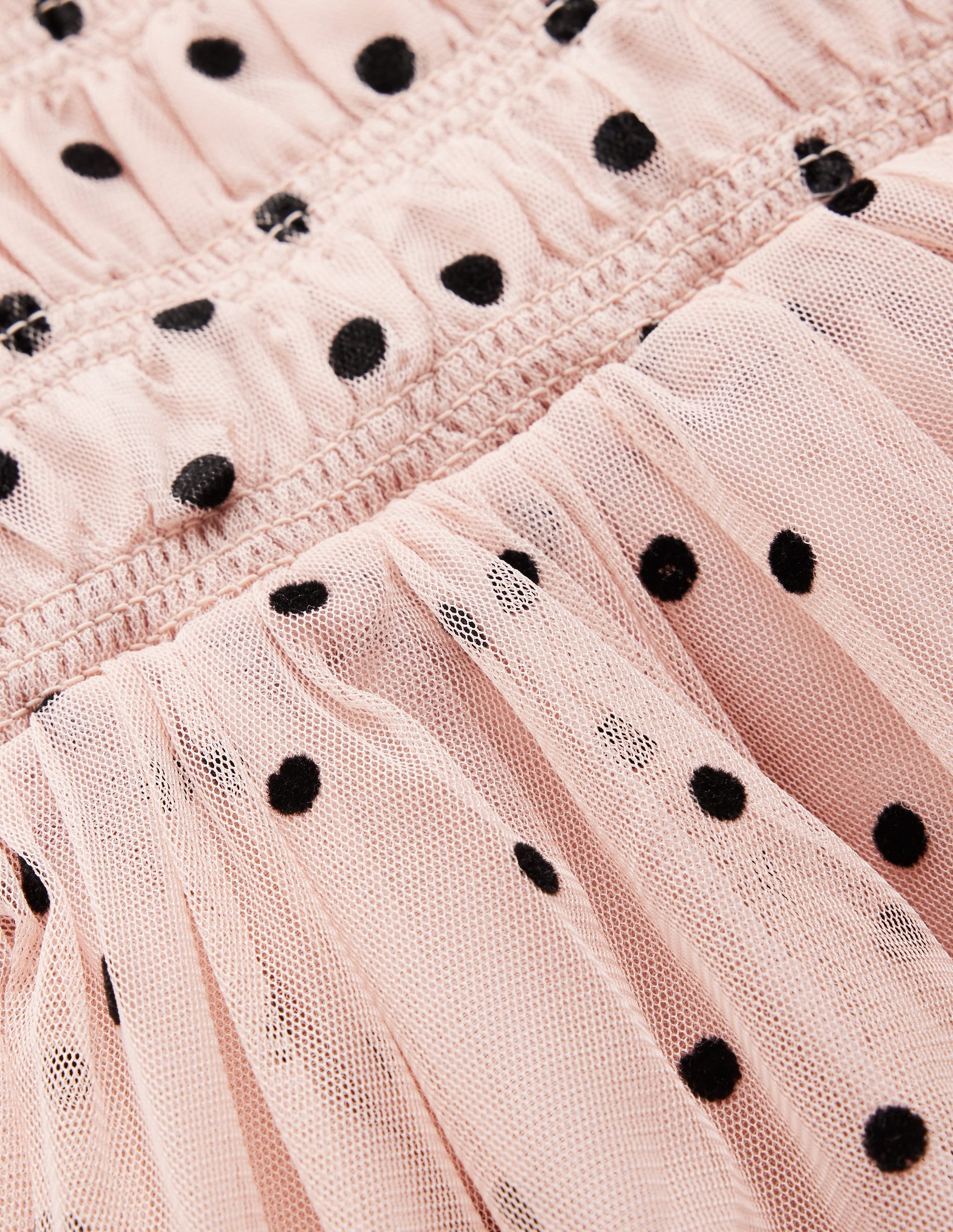 Tulle Ruffle Occasion Dress-Rose Smoke Flock Spot - Image 6