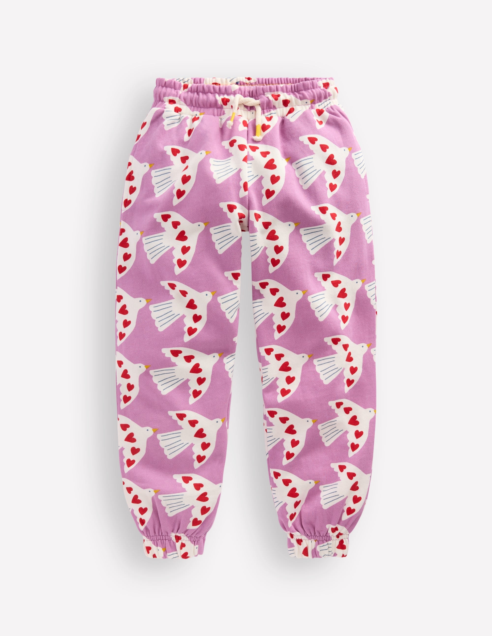 Fun Printed Joggers-Purple Doves - Image 1