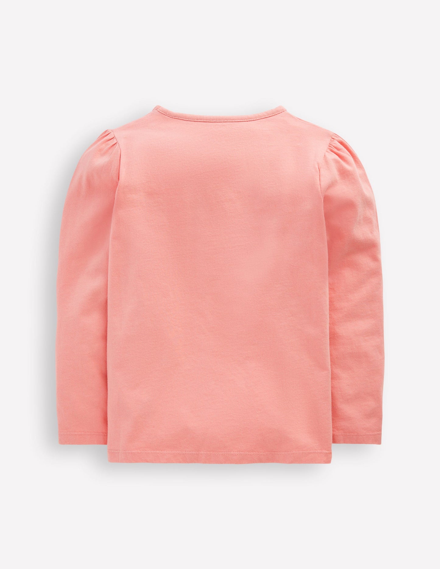 Puff Sleeve Appliqué  T-shirt-Pink Bunny