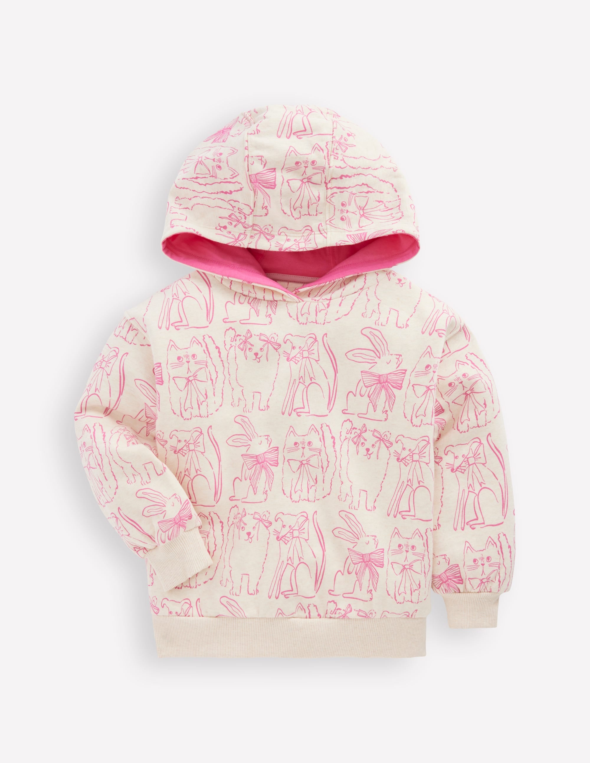 Printed Hoodie-Oatmeal Pets - Image 5