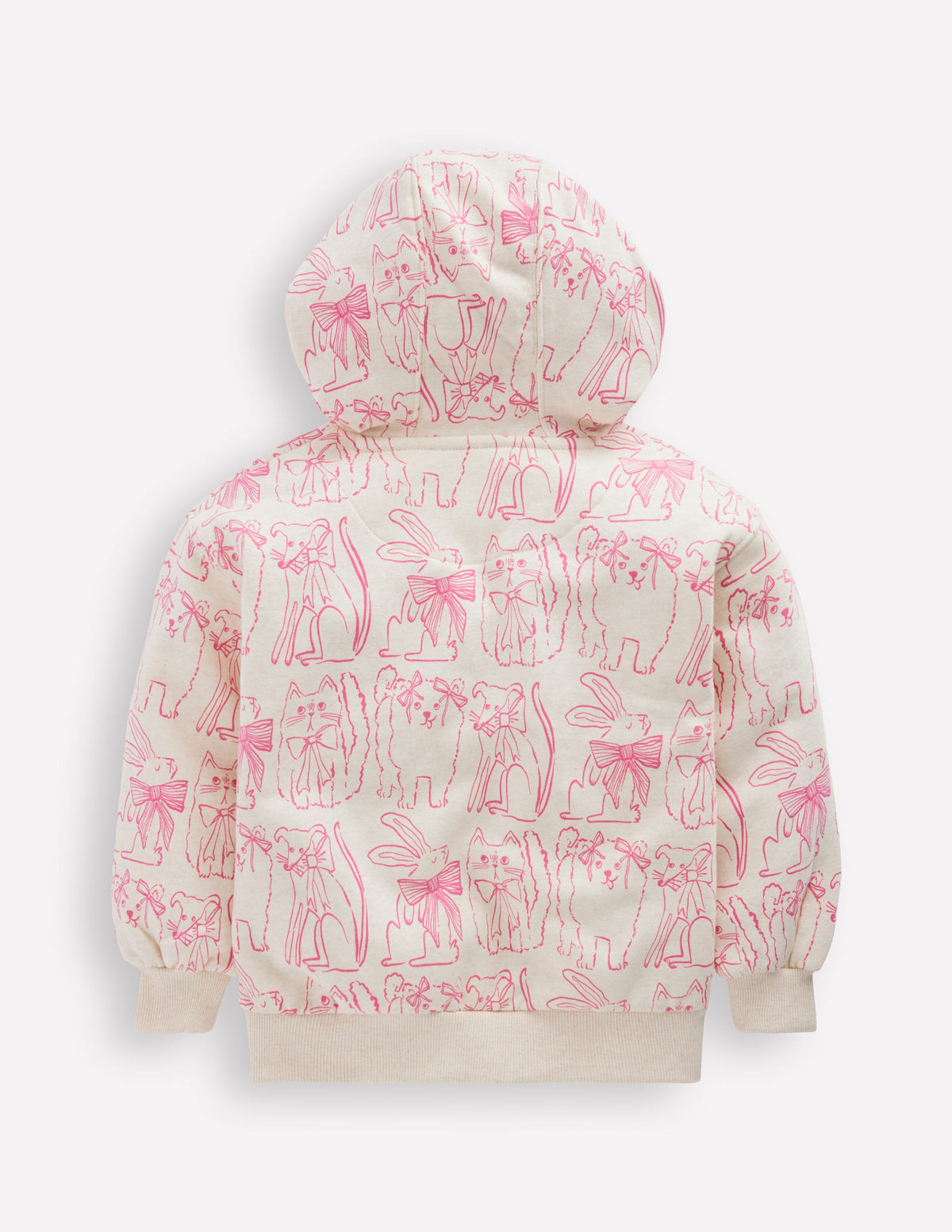 Printed Hoodie-Oatmeal Pets - Image 6