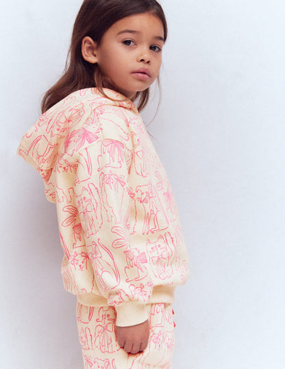 Printed Hoodie-Oatmeal Pets-1