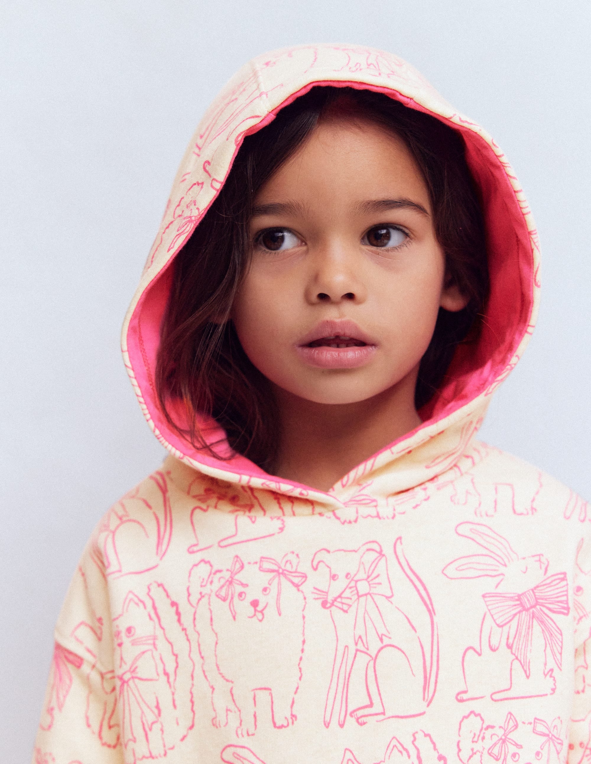 Printed Hoodie-Oatmeal Pets - Image 2