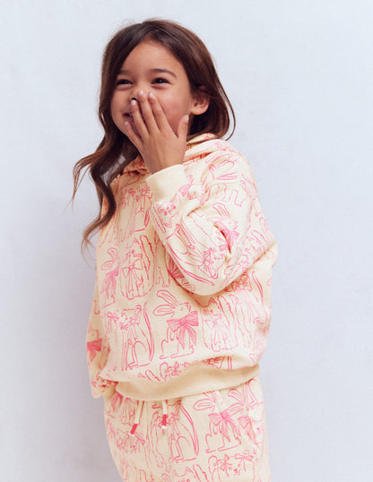 Printed Hoodie-Oatmeal Pets-4