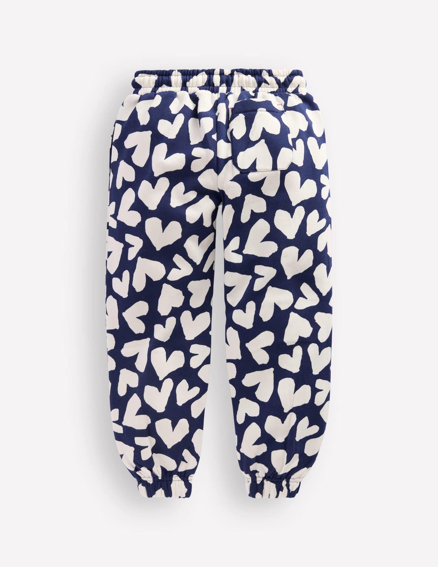 Printed Cosy Joggers-Navy Hearts