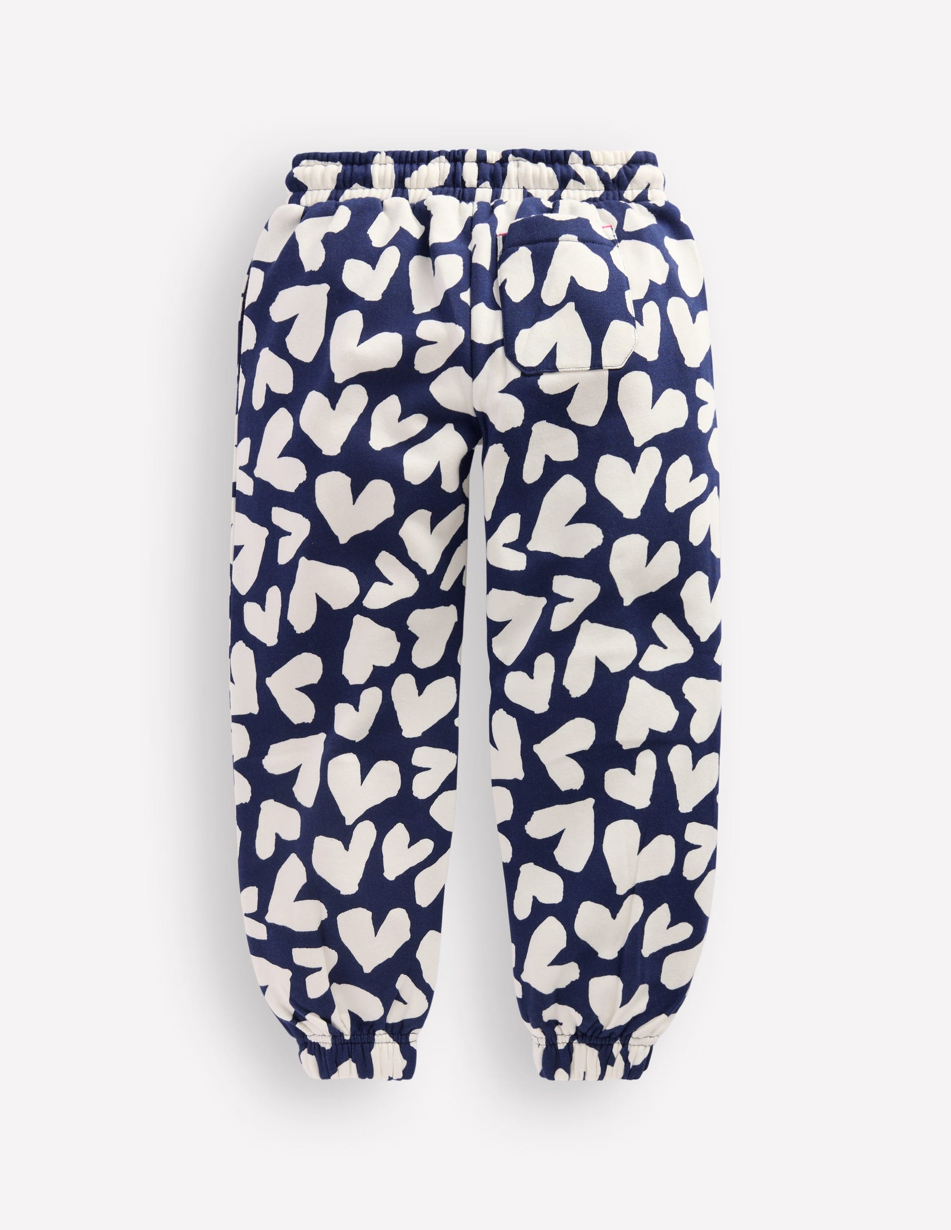 Printed Cosy Joggers-Navy Hearts-2