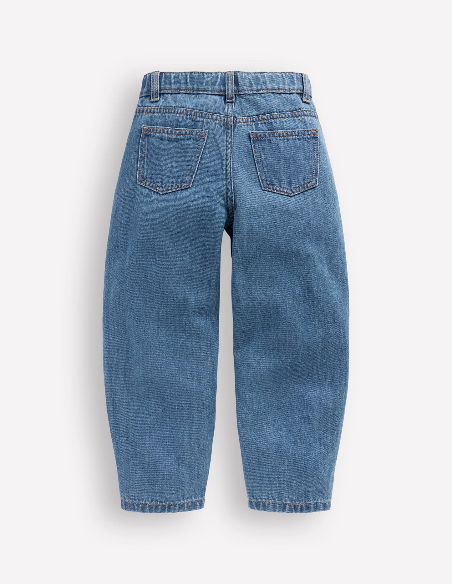 Barrel Leg Jeans-Mid Vintage Denim