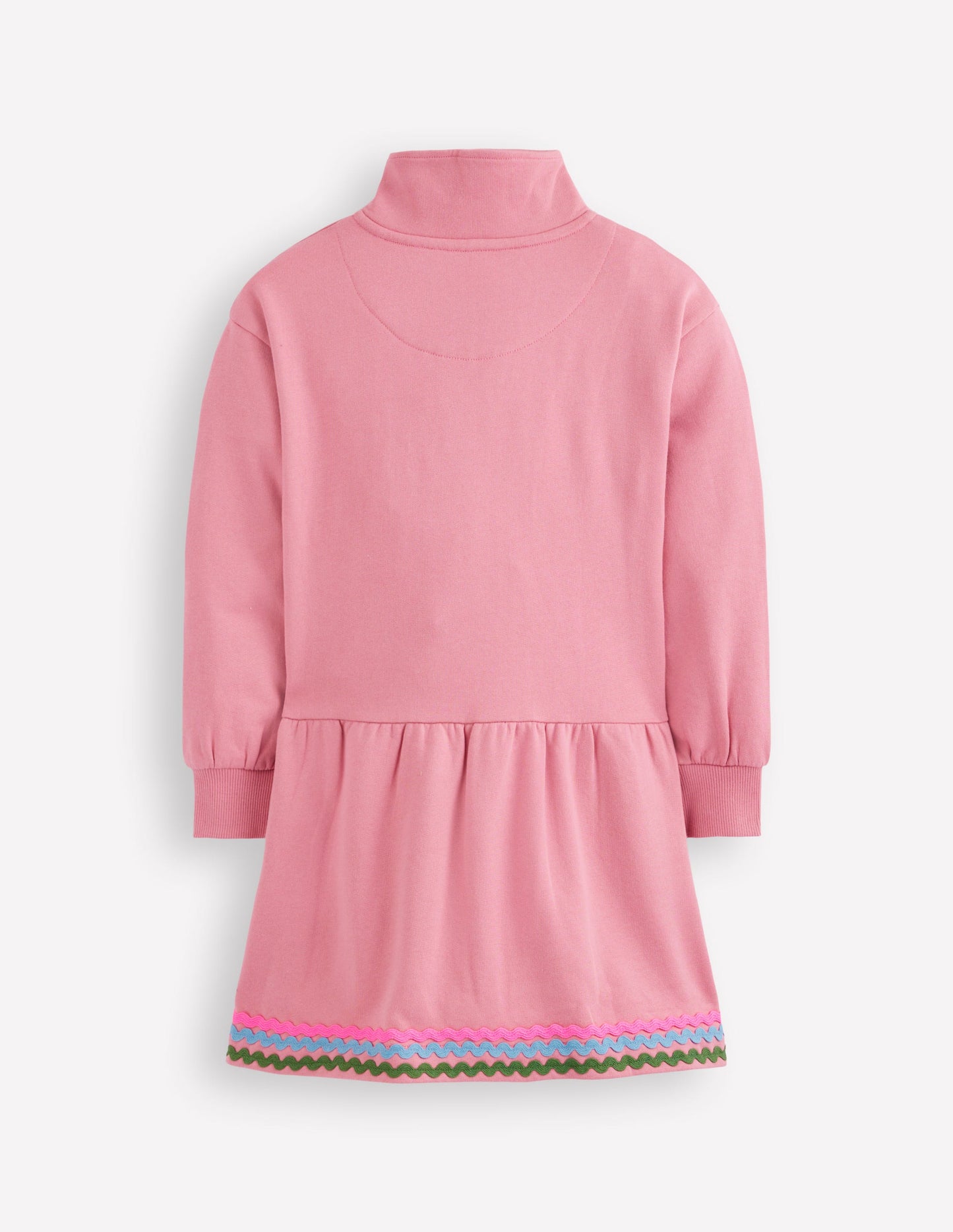 Half Zip Sweat Dress-Pink Haze