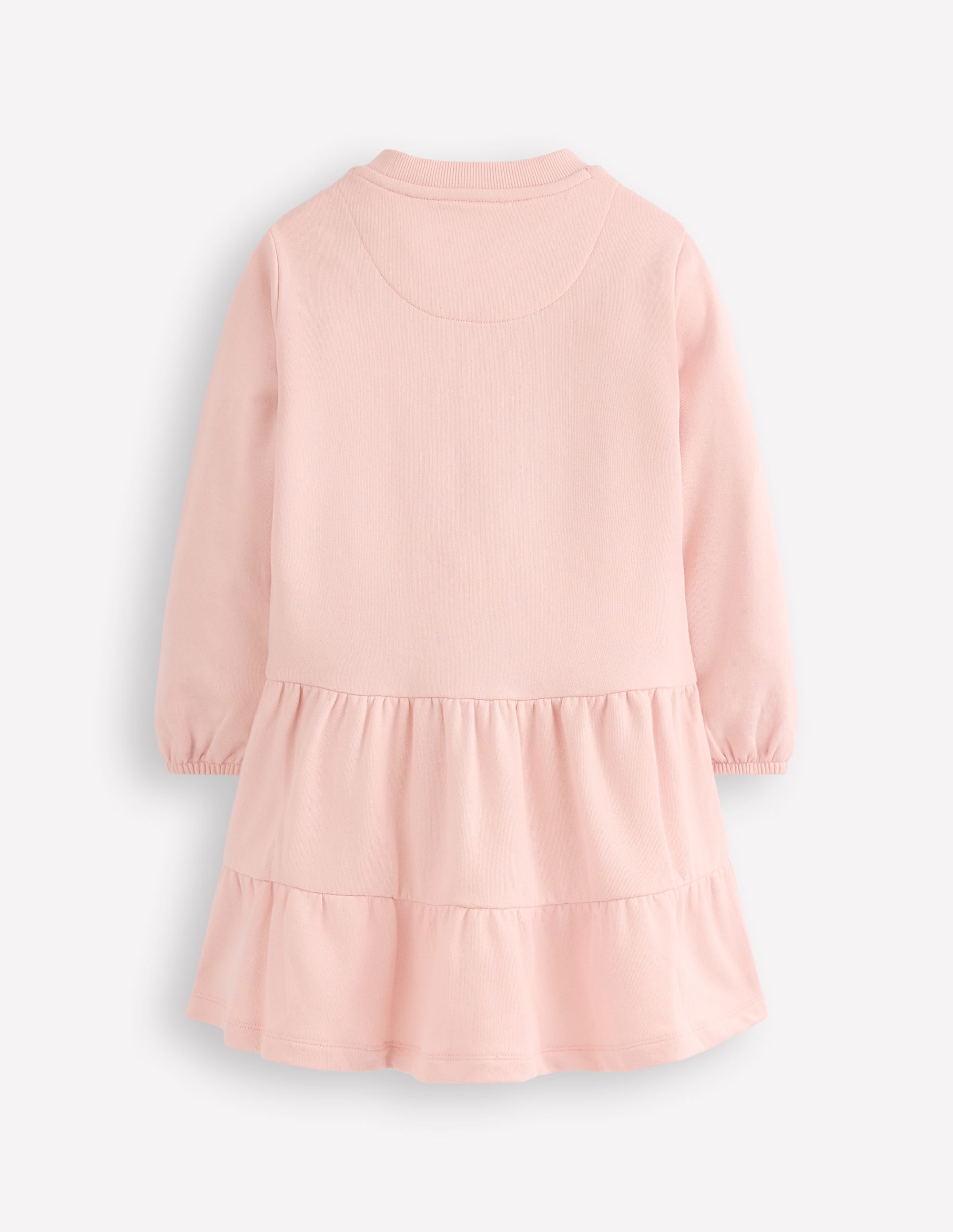 Drop Waist Sweatshirt Dress-Chalk Pink Appliqué - Image 2