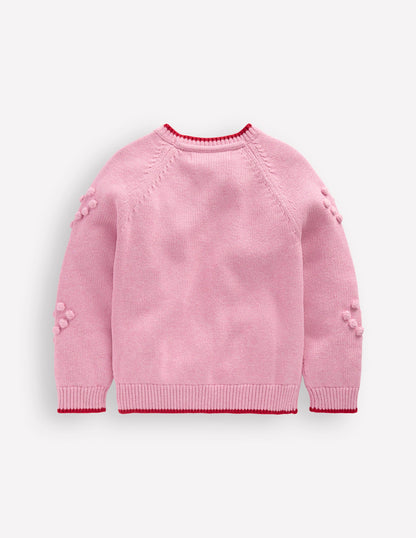 Pretty Bobble Cardigan-Formica Pink-3