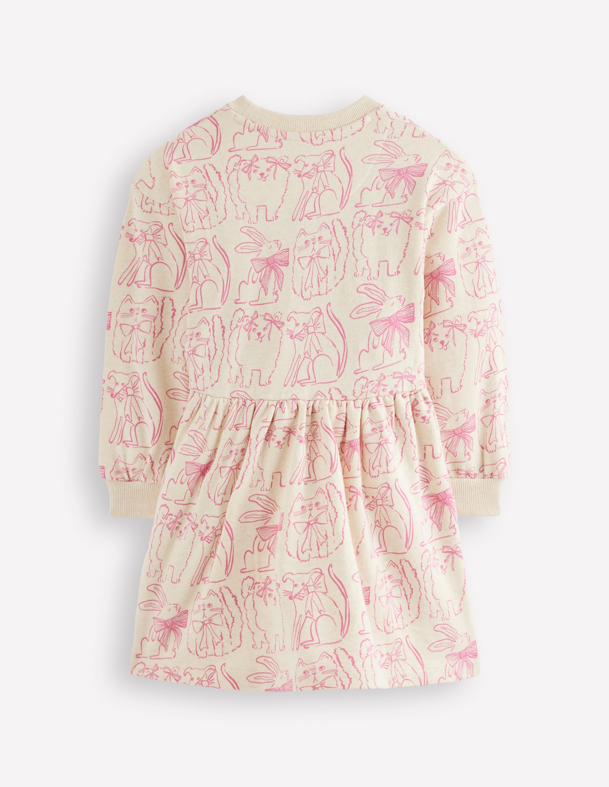 Drop Shoulder Sweat Dress-Oatmeal Marl Favourite Pets - Image 2