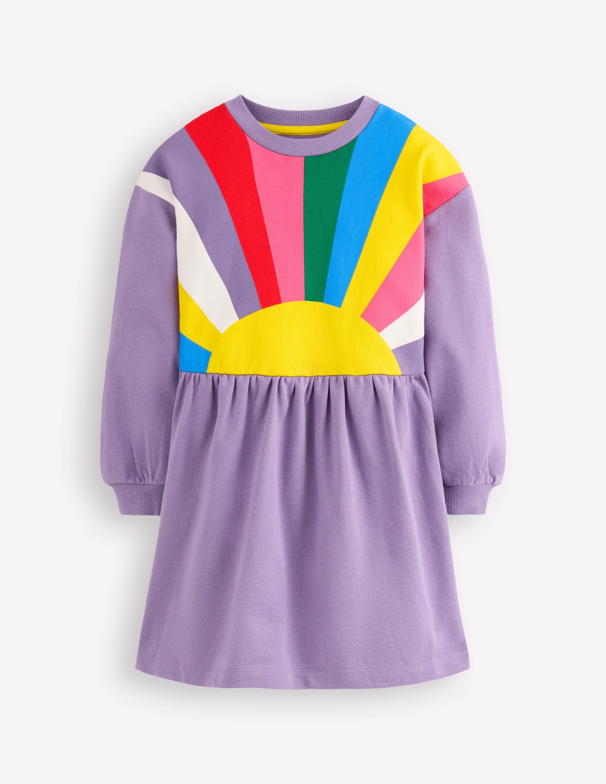 Drop Shoulder Sweat Dress-Aster Purple Sunray - Image 1