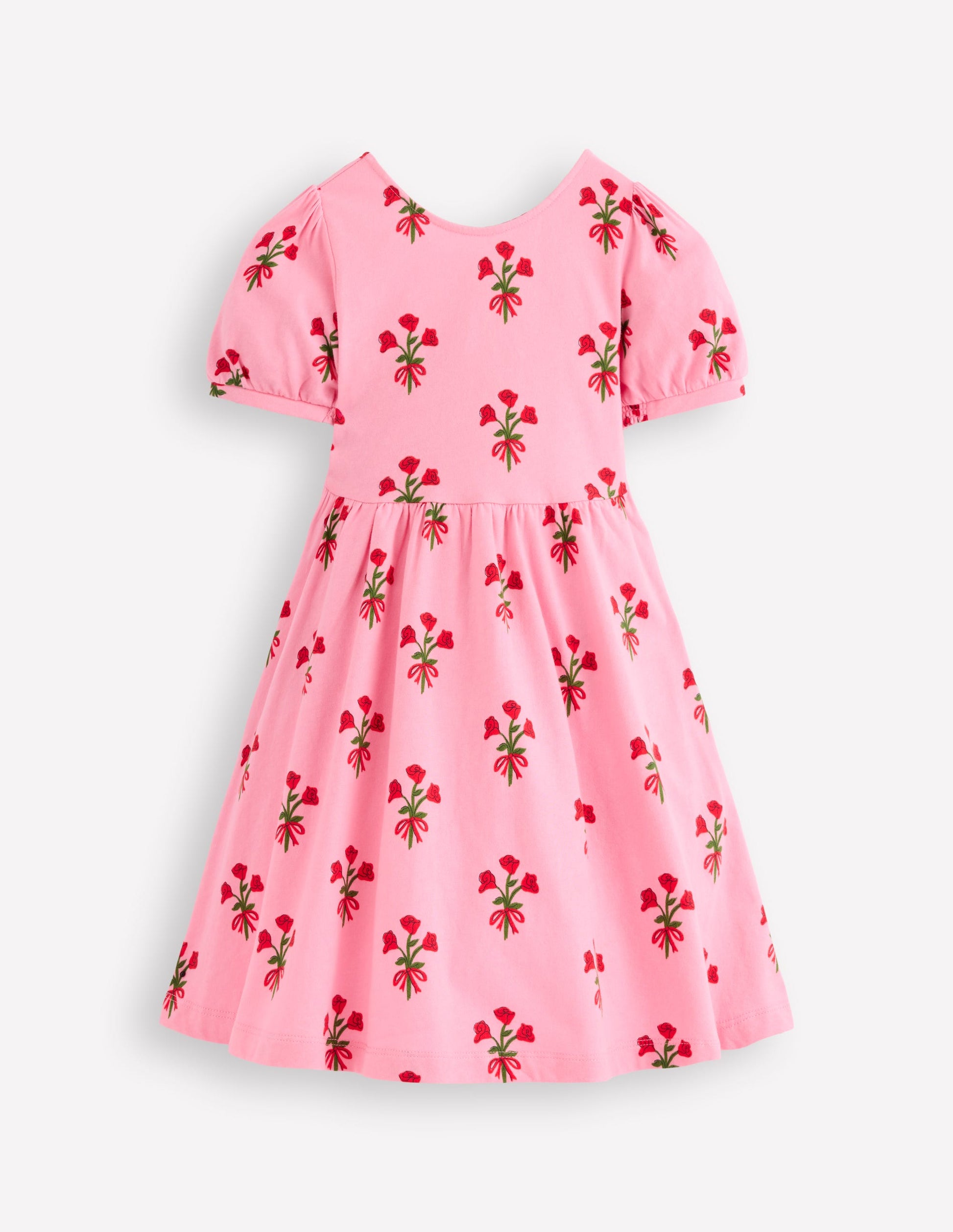 Ballerina Jersey Dress-Bubblegum Pink Posy-1
