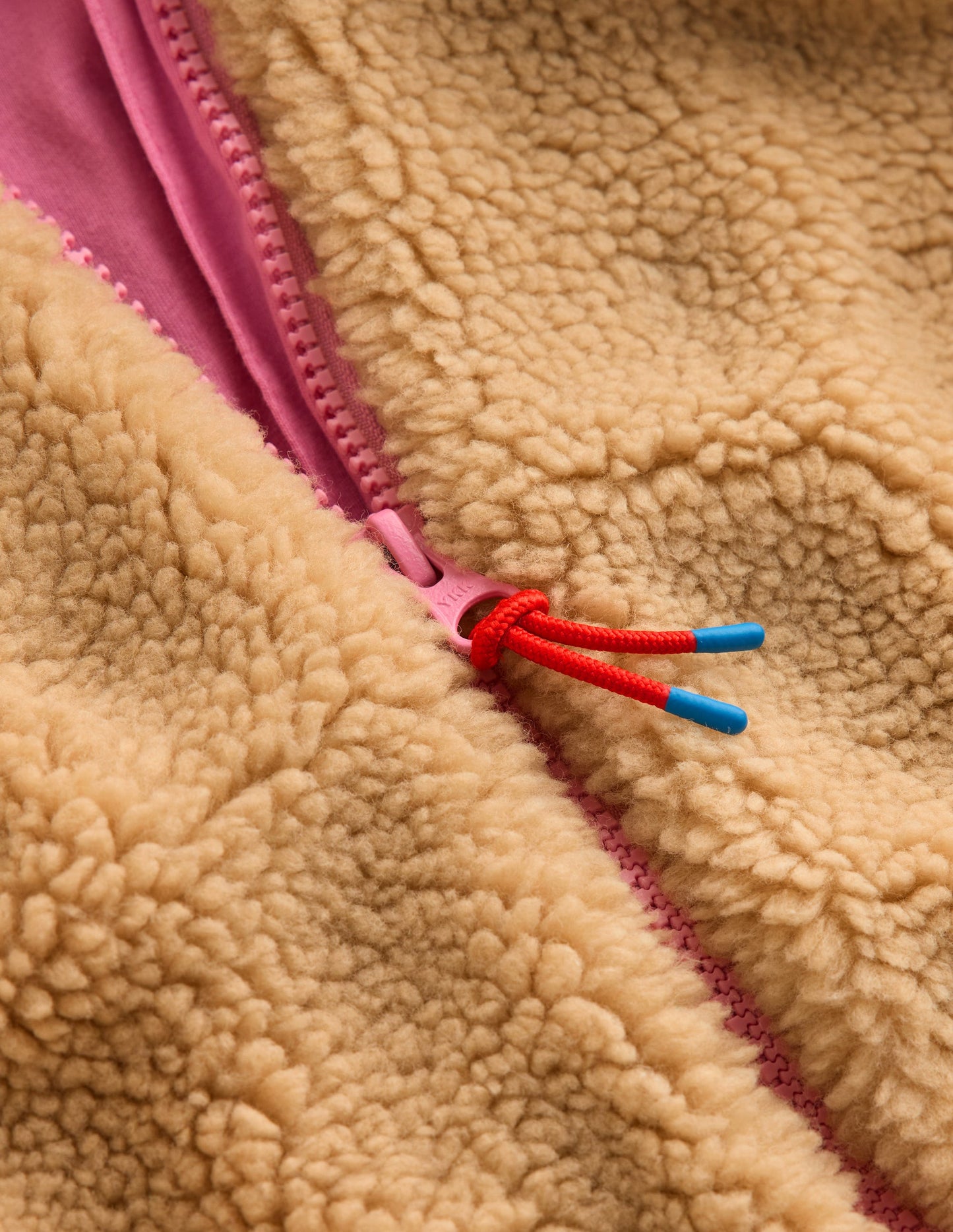 Relaxed Borg Zip-through-Love Applique Borg