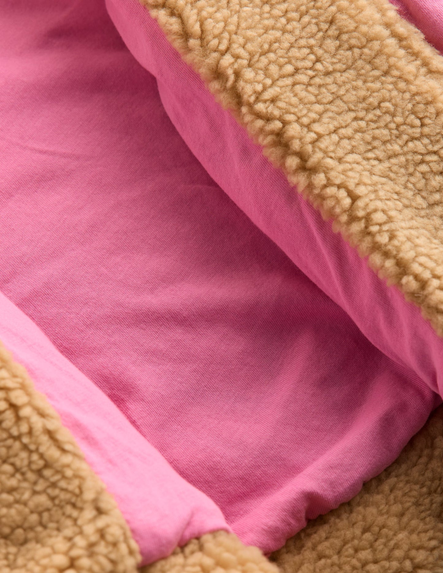 Relaxed Borg Zip-through-Love Applique Borg