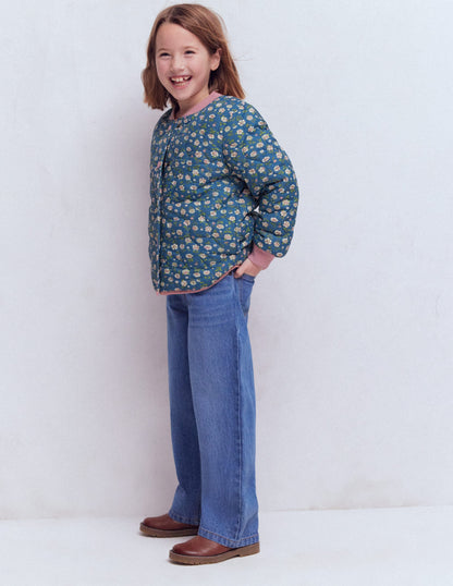 Fun Bomber Jacket-Borg Blue Floral-1