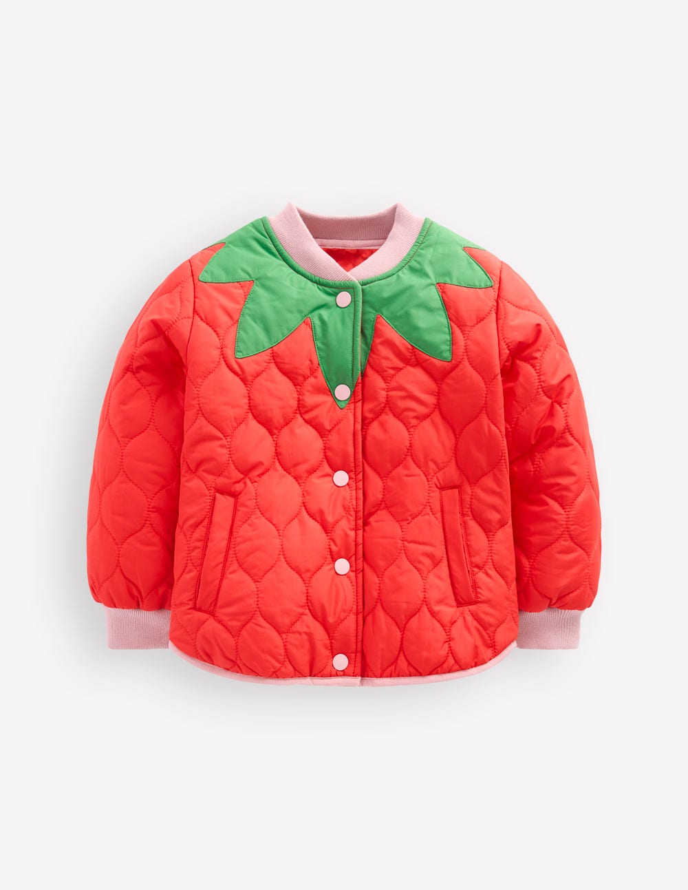 Fun Bomber Jacket-Strawberry Applique-1