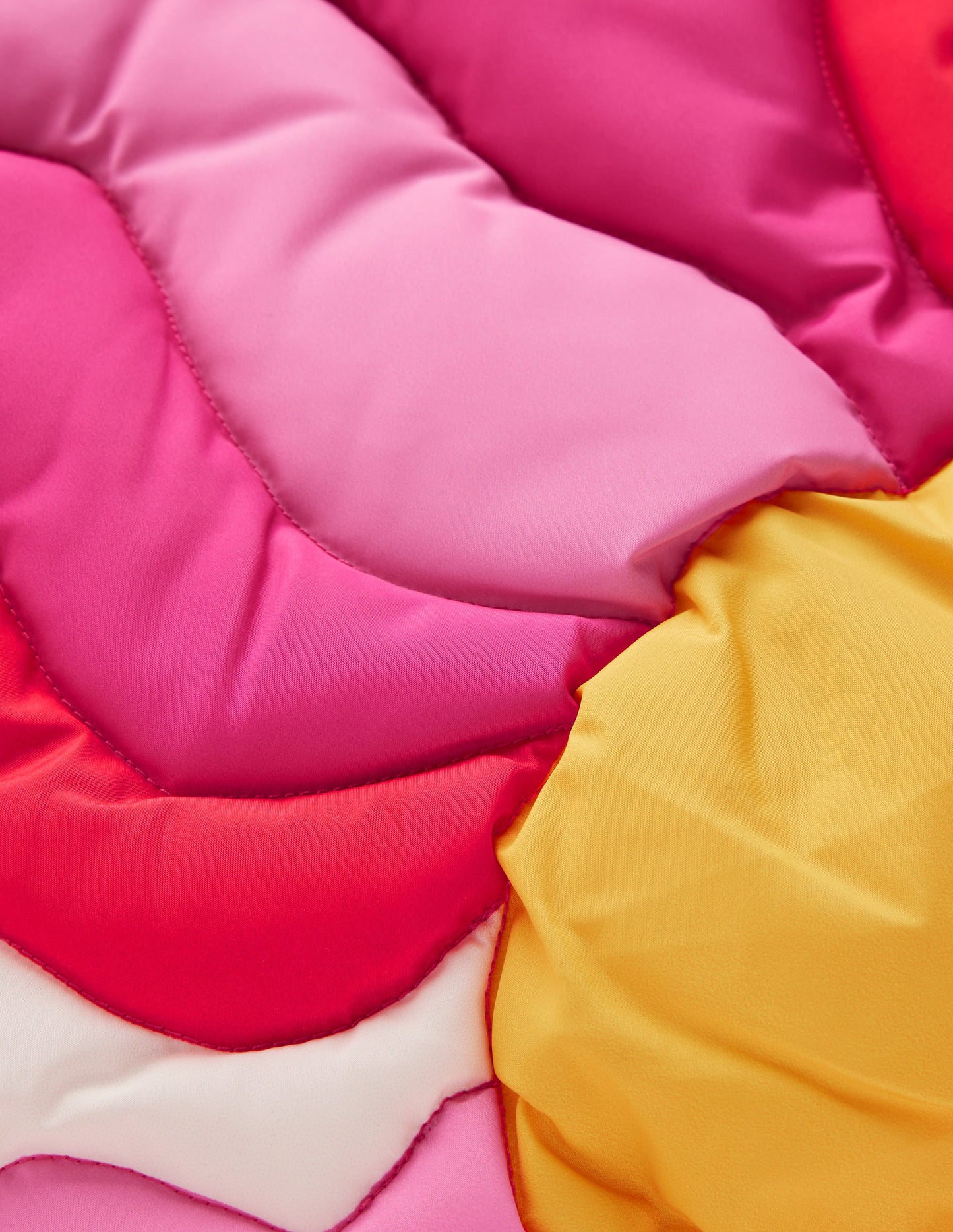 Applique Padded Coat-Pink Sun Wave