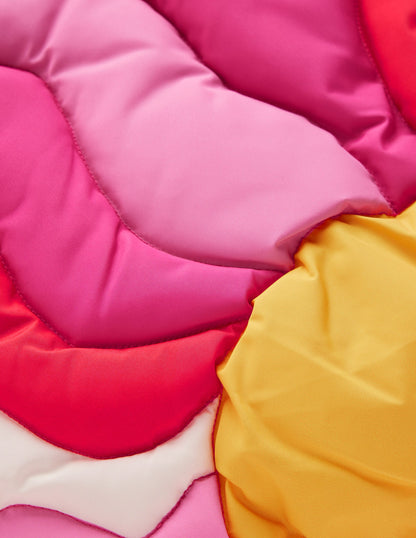 Applique Padded Coat-Pink Sun Wave-3