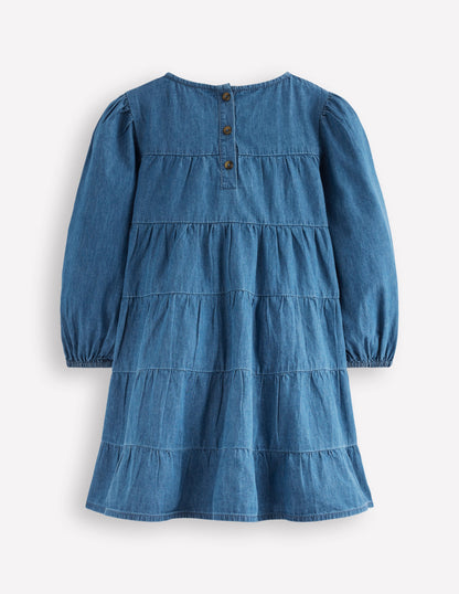 Twirly Woven Dress-Mid Vintage Tulips-3