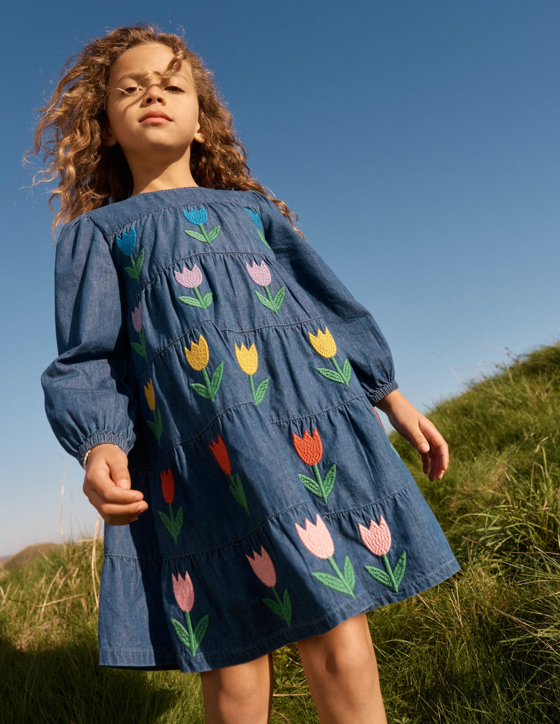 boden embroidered twirly dress Boden Girls Annalisa Twirly Sundress