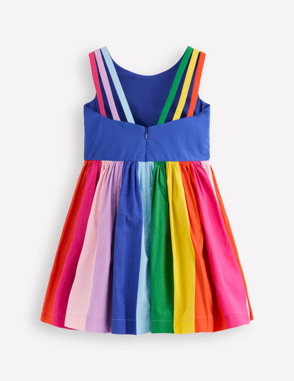 Multi Strap Flare Dress-Sapphire Blue Rainbow-2