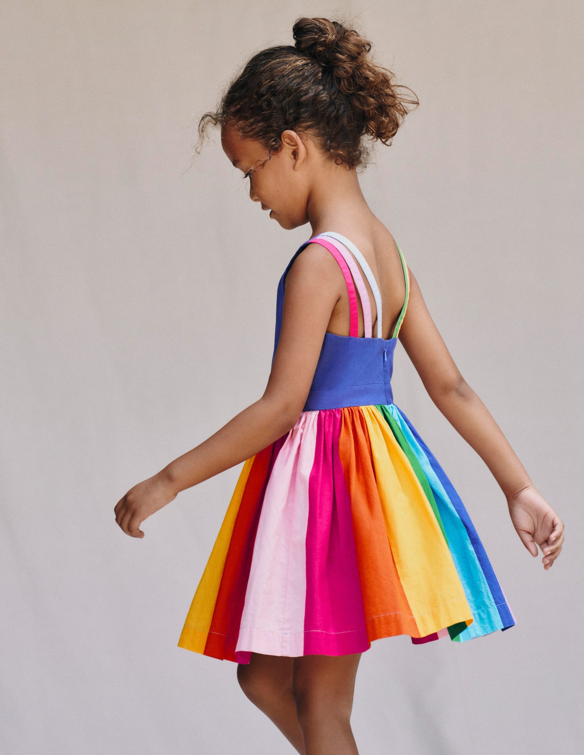 Multi Strap Flare Dress-Sapphire Blue Rainbow | Boden Global Multi Strap Flare Dress-Sapphire Blue Rainbow | Boden Global