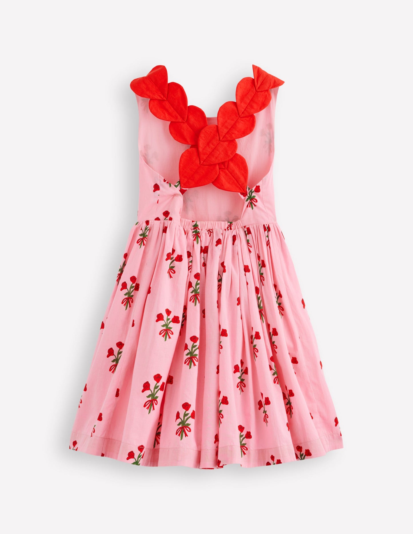 Fun Cross-back Strap Dress-Bubblegum Pink Posy