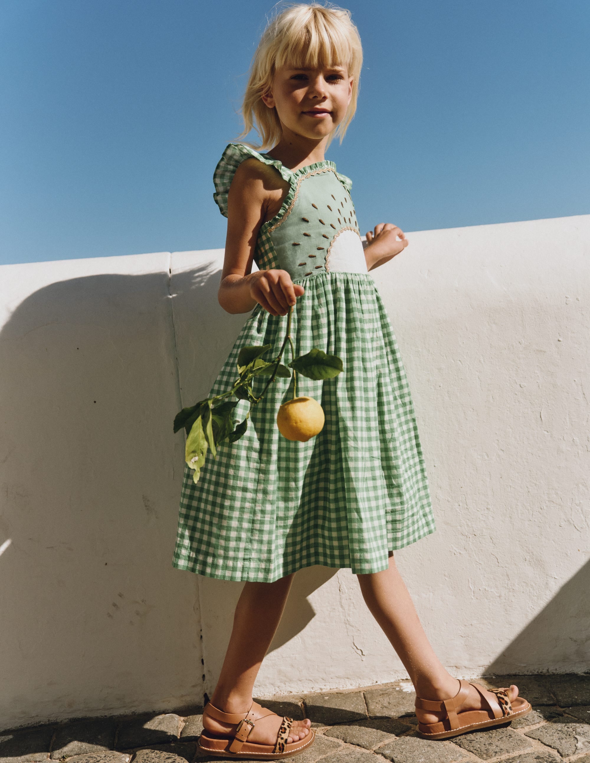 Novelty Strappy Dress-Kiwi - Image 4