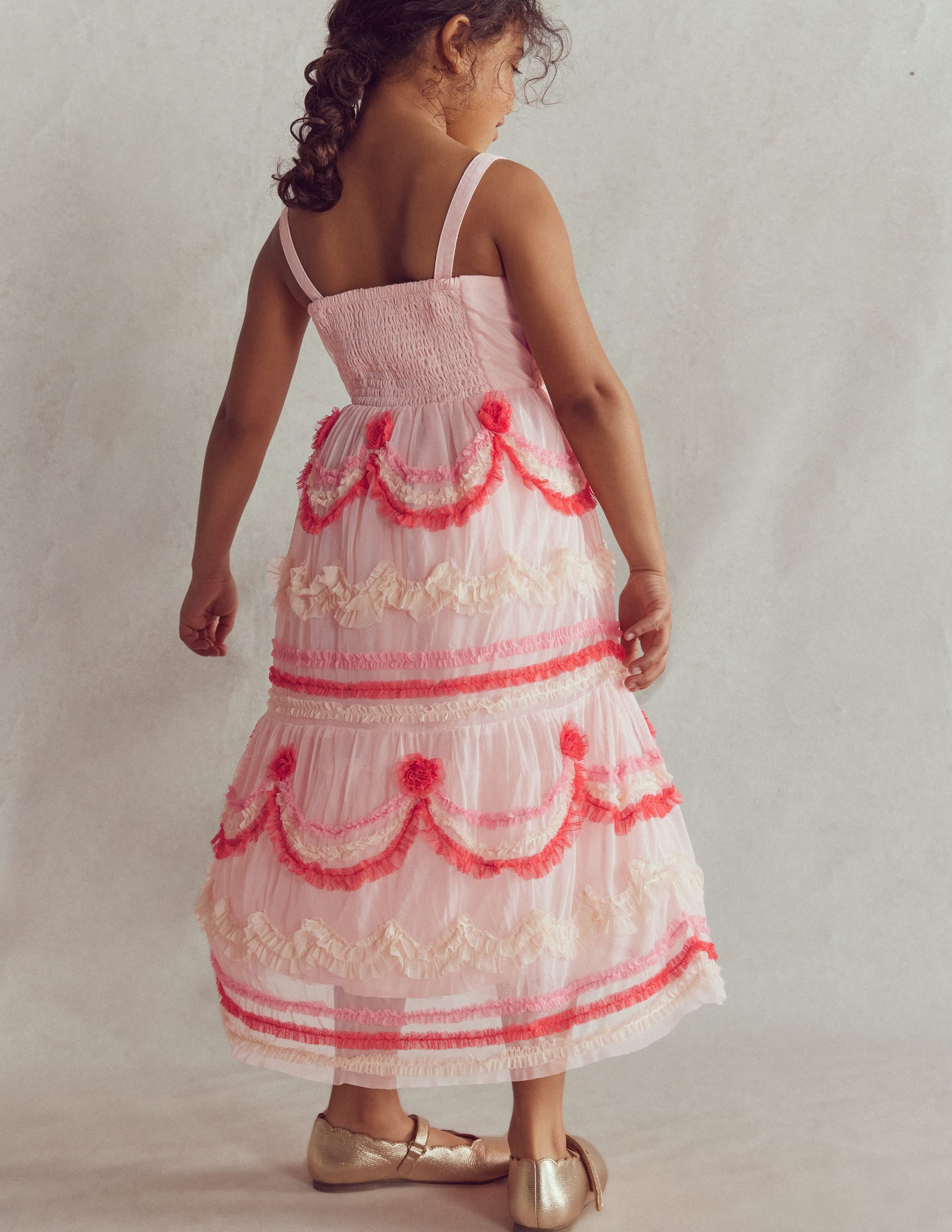 Tiered Cake Tulle Dress-Chalk Pink Cake - Image 2