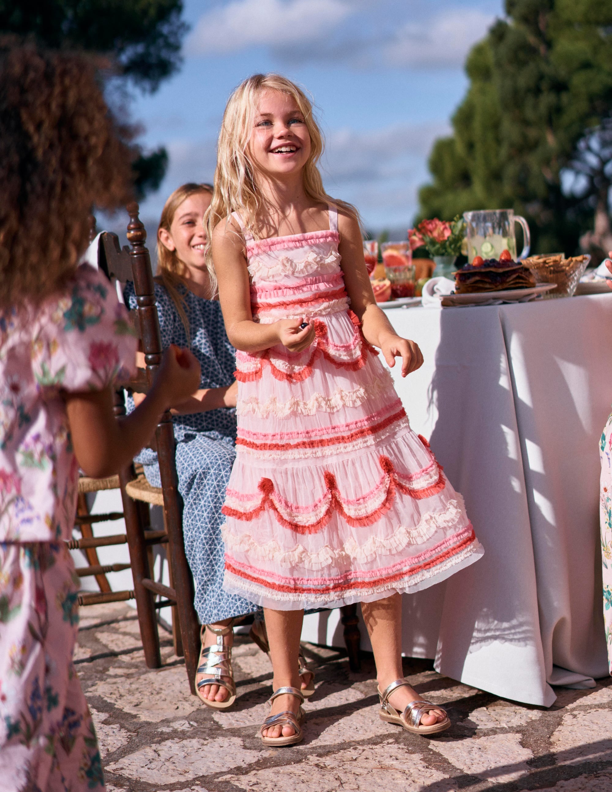 Tiered Cake Tulle Dress-Chalk Pink Cake - Image 7